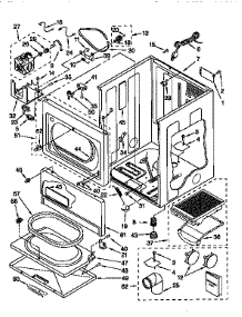 Cabinet parts for Kenmore Dryer 110.76934690 (11076934690, 110 76934690) from AppliancePartsPros.com