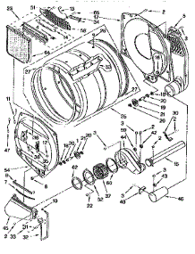 Bulkhead parts for Kenmore Dryer 110.76934692 (11076934692, 110 76934692) from AppliancePartsPros.com