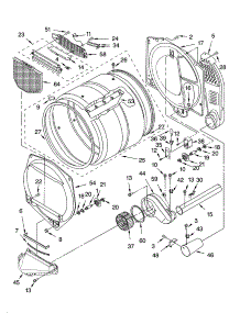 Bulkhead Parts parts for Kenmore Dryer 110.76944502 (11076944502, 110 76944502) from AppliancePartsPros.com