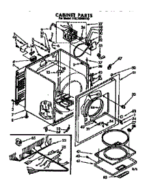 Cabinet Parts parts for Kenmore Dryer 110.76950110 (11076950110, 110 76950110) from AppliancePartsPros.com