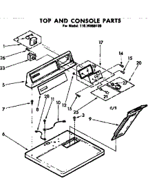 Top And Console Parts parts for Kenmore Dryer 110.76950120 (11076950120, 110 76950120) from AppliancePartsPros.com