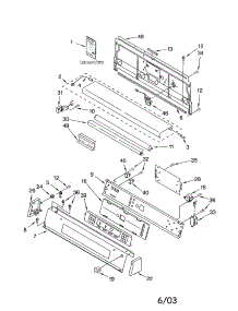 Console Panel parts for Kenmore Dryer 110.76952690 (11076952690, 110 76952690) from AppliancePartsPros.com