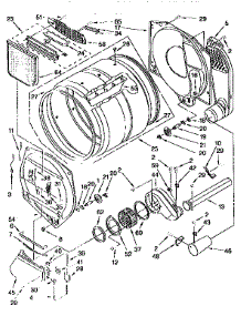 Bulkhead parts for Kenmore Dryer 110.76952692 (11076952692, 110 76952692) from AppliancePartsPros.com