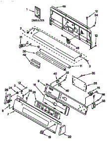 Console Panel parts for Kenmore Dryer 110.76954691 (11076954691, 110 76954691) from AppliancePartsPros.com