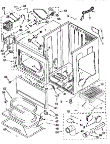 Cabinet parts for Kenmore Dryer 110.76954692 (11076954692, 110 76954692) from AppliancePartsPros.com