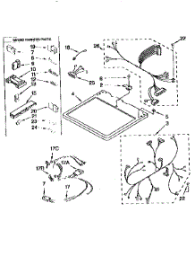 Dryer Top parts for Kenmore Dryer 110.76954692 (11076954692, 110 76954692) from AppliancePartsPros.com