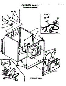 Cabinet Parts parts for Kenmore Dryer 110.76955120 (11076955120, 110 76955120) from AppliancePartsPros.com