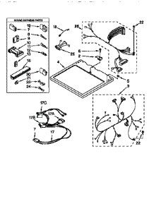 Dryer Top parts for Kenmore Dryer 110.76955691 (11076955691, 110 76955691) from AppliancePartsPros.com