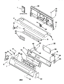 Console Panel parts for Kenmore Dryer 110.76955692 (11076955692, 110 76955692) from AppliancePartsPros.com