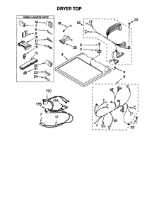 Dryer Top parts for Kenmore Dryer 110.76955693 (11076955693, 110 76955693) from AppliancePartsPros.com