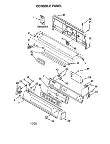 Console And Panel parts for Kenmore Dryer 110.76955693 (11076955693, 110 76955693) from AppliancePartsPros.com