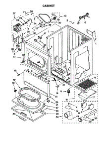 Cabinet parts for Kenmore Dryer 110.76955693 (11076955693, 110 76955693) from AppliancePartsPros.com
