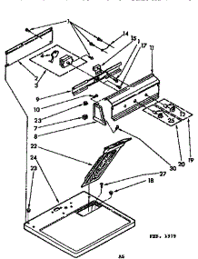 Top And Console Parts parts for Kenmore Dryer 110.76960610 (11076960610, 110 76960610) from AppliancePartsPros.com