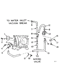 Blower Inlet Flush Accessory parts for Kenmore Washer Dryer Combo 110.6110809 (1106110809, 110 6110809) from AppliancePartsPros.com
