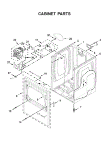 Cabinet Parts parts for Kenmore Dryer 110.61112020 (11061112020, 110 61112020) from AppliancePartsPros.com