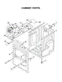 Cabinet Parts parts for Kenmore Dryer 110.61112021 (11061112021, 110 61112021) from AppliancePartsPros.com