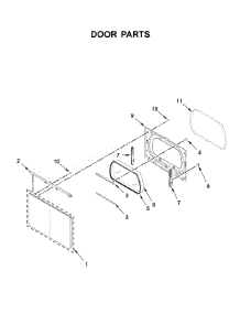 Door Parts parts for Kenmore Dryer 110.61112021 (11061112021, 110 61112021) from AppliancePartsPros.com