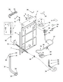 Rear Panel Parts parts for Kenmore Washer 110.22942102 (11022942102, 110 22942102) from AppliancePartsPros.com