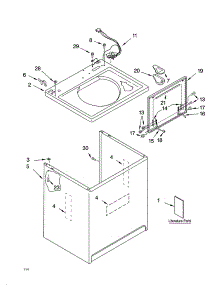Top And Cabinet Parts parts for Kenmore Washer 110.22942102 (11022942102, 110 22942102) from AppliancePartsPros.com