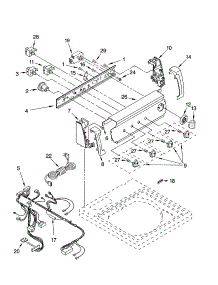 Control Panel Parts parts for Kenmore Washer 110.22952100 (11022952100, 110 22952100) from AppliancePartsPros.com