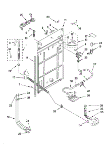 Rear Panel Parts parts for Kenmore Washer 110.22952101 (11022952101, 110 22952101) from AppliancePartsPros.com