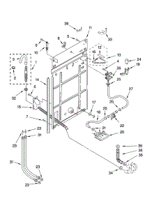 Rear Panel Parts parts for Kenmore Washer 110.22954100 (11022954100, 110 22954100) from AppliancePartsPros.com