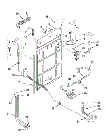 Rear Panel Parts parts for Kenmore Washer 110.22956102 (11022956102, 110 22956102) from AppliancePartsPros.com