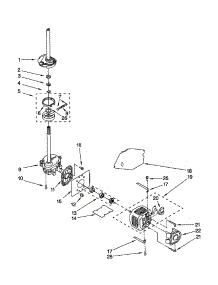 Brake / Clutch / Gearcase / Motor / Pump parts for Kenmore Washer 110.22974100 (11022974100, 110 22974100) from AppliancePartsPros.com