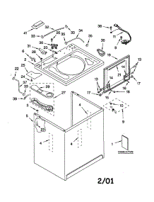 Top And Cabinet parts for Kenmore Washer 110.22974100 (11022974100, 110 22974100) from AppliancePartsPros.com
