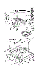 Machine Base parts for Kenmore Washer 110.22974100 (11022974100, 110 22974100) from AppliancePartsPros.com