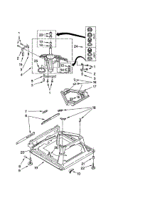 Machine Base parts for Kenmore Washer 110.22974101 (11022974101, 110 22974101) from AppliancePartsPros.com