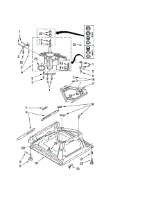 Machine Base parts for Kenmore Washer 110.22974103 (11022974103, 110 22974103) from AppliancePartsPros.com