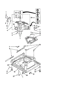 Machine Base parts for Kenmore Washer 110.22982100 (11022982100, 110 22982100) from AppliancePartsPros.com