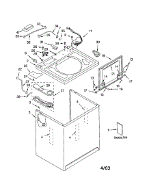 Top And Cabinet parts for Kenmore Washer 110.22982103 (11022982103, 110 22982103) from AppliancePartsPros.com