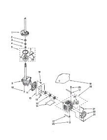 Brake / Clutch / Gearcase / Motor / Pump parts for Kenmore Washer 110.22992101 (11022992101, 110 22992101) from AppliancePartsPros.com