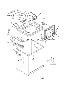 Top And Cabinet parts for Kenmore Washer 110.22994102 (11022994102, 110 22994102) from AppliancePartsPros.com