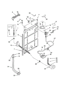 Rear Panel parts for Kenmore Washer 110.23012102 (11023012102, 110 23012102) from AppliancePartsPros.com