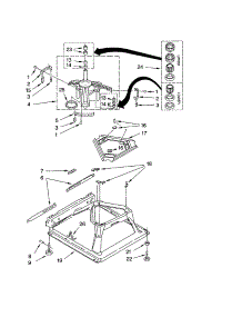 Machine Base parts for Kenmore Washer 110.23012102 (11023012102, 110 23012102) from AppliancePartsPros.com