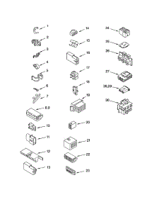 Wiring Harness parts for Kenmore Washer 110.23014100 (11023014100, 110 23014100) from AppliancePartsPros.com