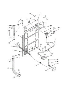 Rear Panel parts for Kenmore Washer 110.23014100 (11023014100, 110 23014100) from AppliancePartsPros.com