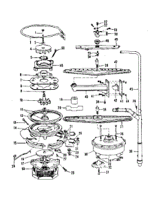 Motor, Heater, And Spray Arm Details parts for Kenmore Dishwasher 587.1744583 (5871744583, 587 1744583) from AppliancePartsPros.com