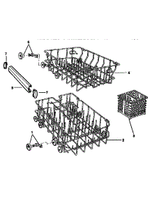 Rack parts for Kenmore Dishwasher 587.1744590 (5871744590, 587 1744590) from AppliancePartsPros.com