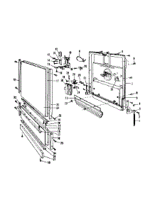 Door Details parts for Kenmore Dishwasher 587.1746580 (5871746580, 587 1746580) from AppliancePartsPros.com