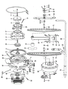 Motor, Heater, And Spray Arm Details parts for Kenmore Dishwasher 587.1748581 (5871748581, 587 1748581) from AppliancePartsPros.com