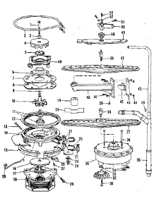 Motor, Heater, And Spray Arm parts for Kenmore Dishwasher 587.1756580 (5871756580, 587 1756580) from AppliancePartsPros.com