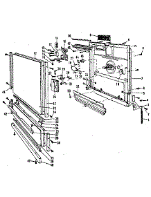 Door parts for Kenmore Dishwasher 587.1756580 (5871756580, 587 1756580) from AppliancePartsPros.com