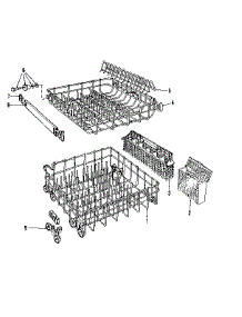 Rack parts for Kenmore Dishwasher 587.1757580 (5871757580, 587 1757580) from AppliancePartsPros.com
