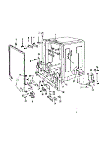 Tub parts for Kenmore Dishwasher 587.1757580 (5871757580, 587 1757580) from AppliancePartsPros.com