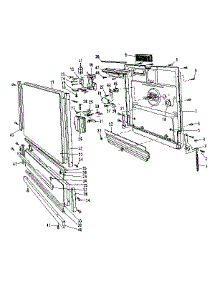Door Details parts for Kenmore Dishwasher 587.1757581 (5871757581, 587 1757581) from AppliancePartsPros.com