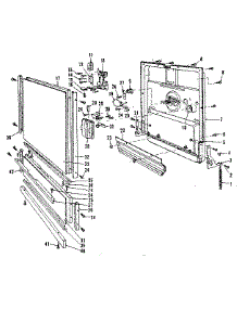 Door Details parts for Kenmore Dishwasher 587.1757583 (5871757583, 587 1757583) from AppliancePartsPros.com